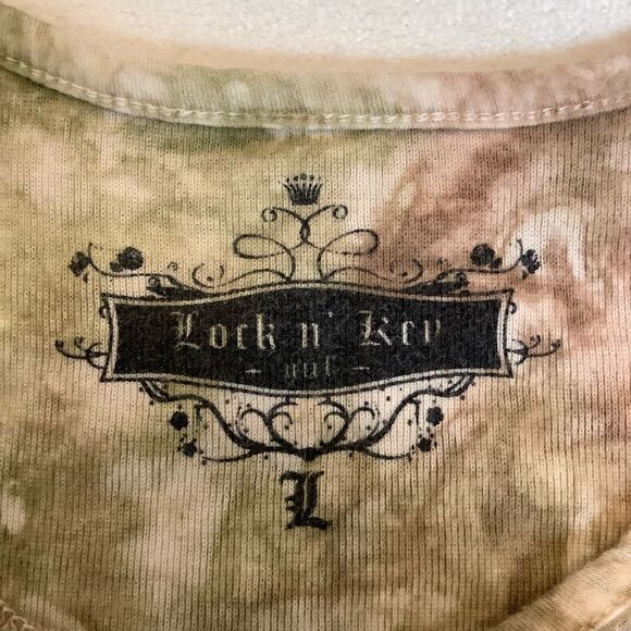 COTTON DRESS TIR DYE GIRLS SLEEVELESS 4/5  CREAM GREEN TAN - Picture 4 of 6